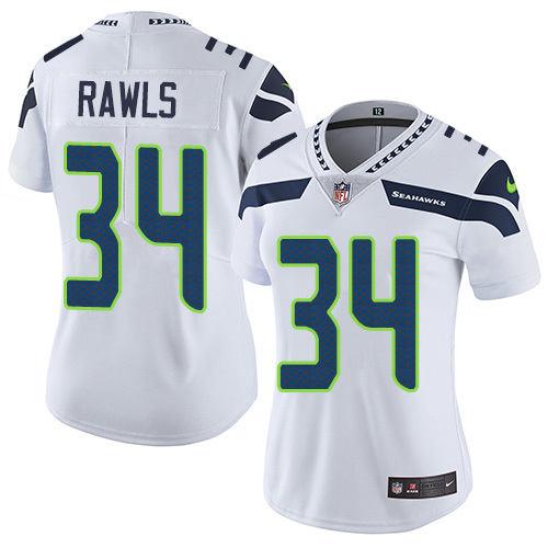 Womens NFL Seattle Seahawks #34 Rawls White Jersey