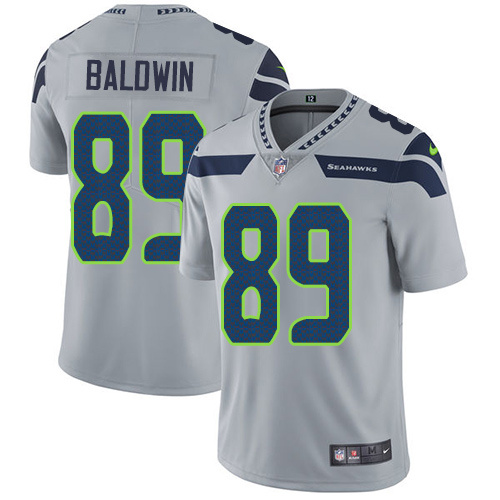 NFL Seattle Seahawks #89 Baldwin Grey Vapor Limited Jersey