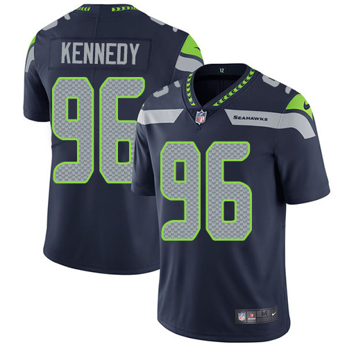 NFL Seattle Seahawks #96 Kennedy Blue Vapor Limited Jersey