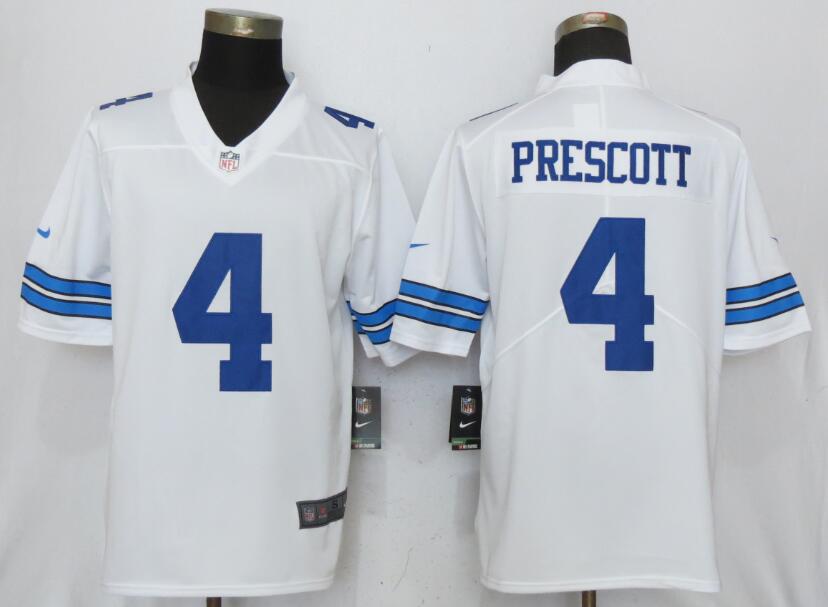 Nike Dallas Cowboys #4 Prescott White 2017 Vapor Untouchable Limited Jersey