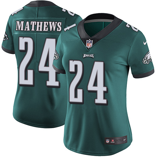 Womens Nike Philadelphia Eagles #24 Mathews Green Jersey