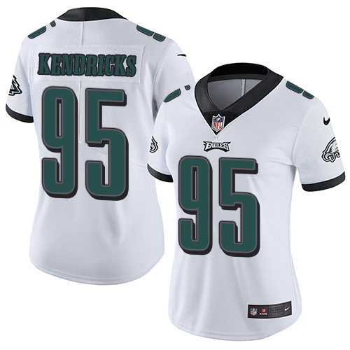 Womens Nike Philadelphia Eagles #95 Kendericks White Jersey