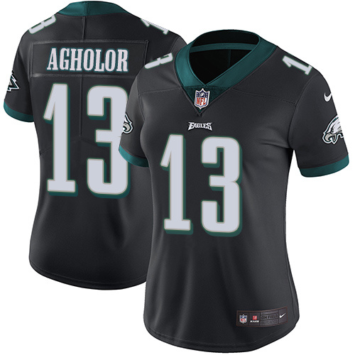 Womens Nike Philadelphia Eagles #13 Agholor Black Jersey