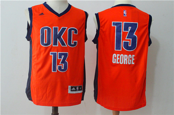 NBA Oklahoma City Thunder #13 George Orange New Jersey