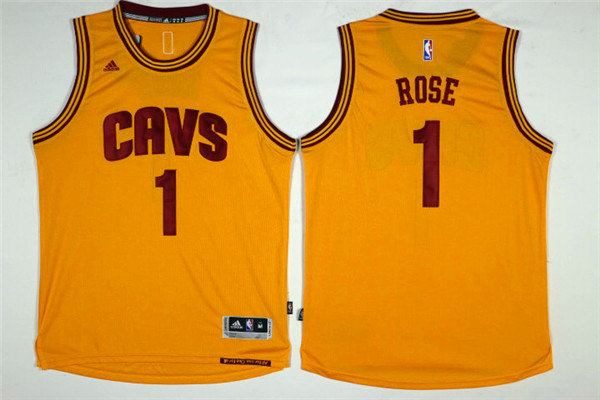 NBA Cleveland Cavaliers #1 Rose Yellow Jersey