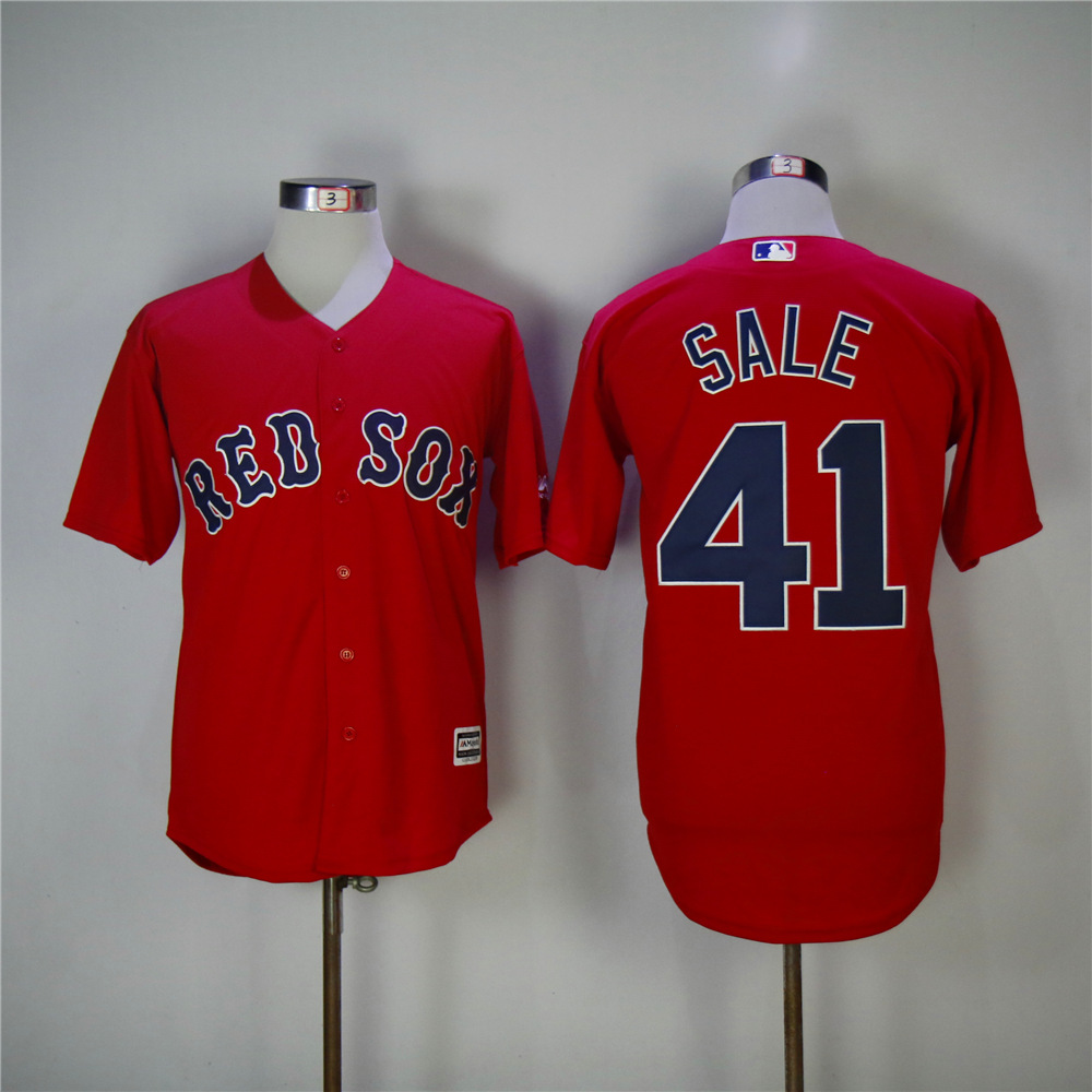MLB Boston Red Sox #41 Sale Red Game Jersey
