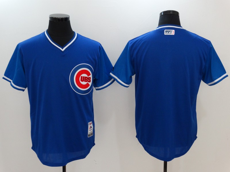 MLB Chicago Cubs Blank Nickname Blue Jersey