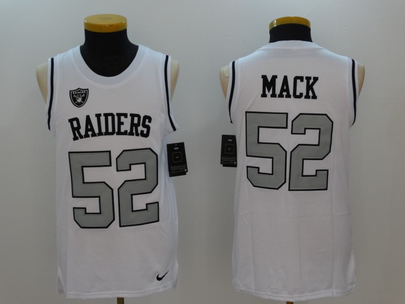 Mens NFL Oakland Raiders #52 Mack White Tank Top