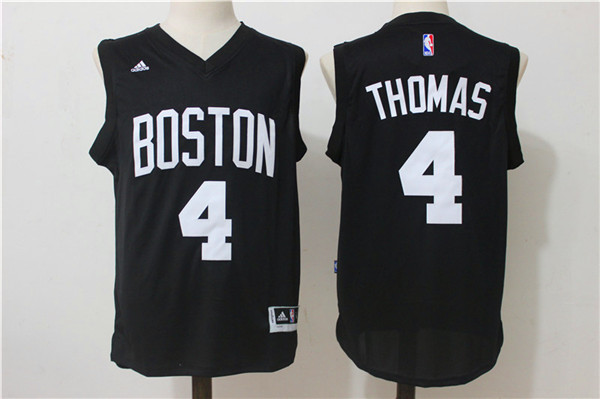 NBA Boston Celtics #4 Thomas Black Jersey