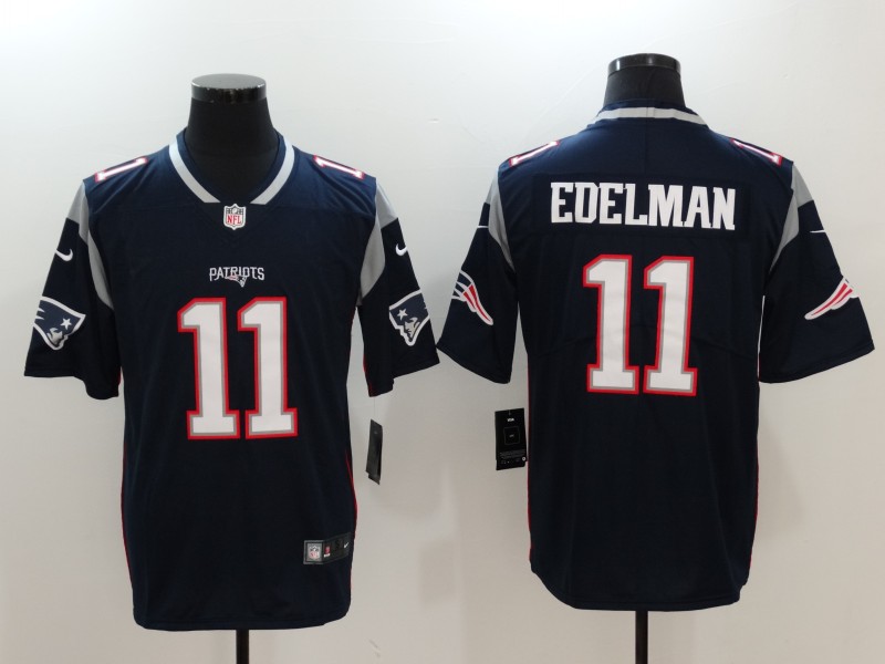 Mens NFL New England Patriots #11 Edelman Blue Limited Legand Jersey