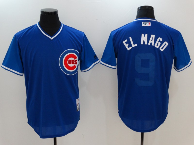 MLB Chicago Cubs #9 El Mago Nickname Blue Jersey