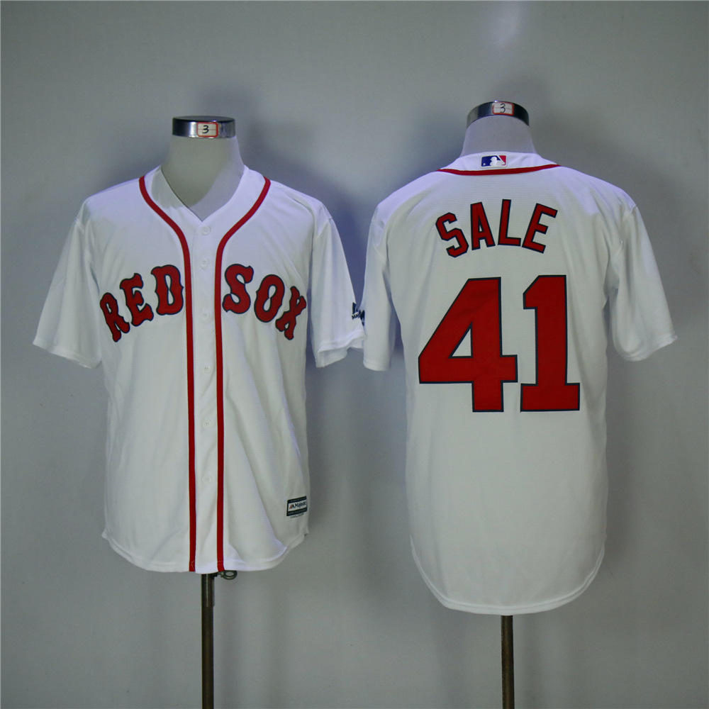 MLB Boston Red Sox #41 Sale White Game Jersey