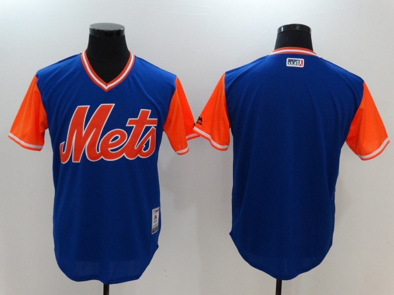 MLB New York Mets Blank All Rise Blue Pullover New Jersey