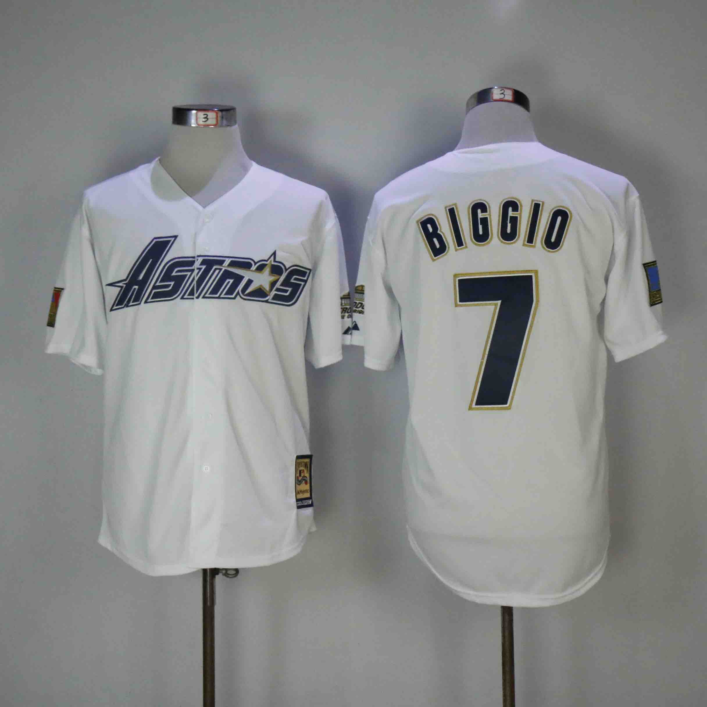 MLB Houston Astros #7 Biggio White Throwback 1981 Jersey