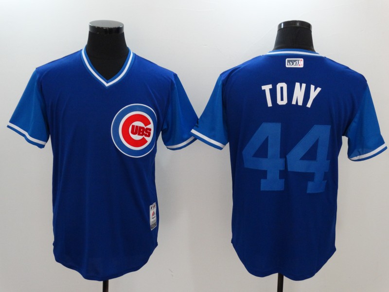 MLB Chicago Cubs #44 Tony All Rise D.Blue Pullover New Jersey