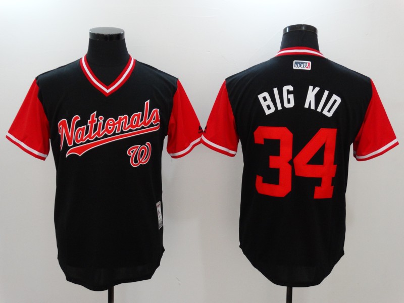 MLB Washington Nationals #34 Big Kid All Rise D.Blue Pullover New Jersey