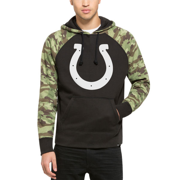 Mens Indianapolis Colts 47 Black Alpha Hoodie