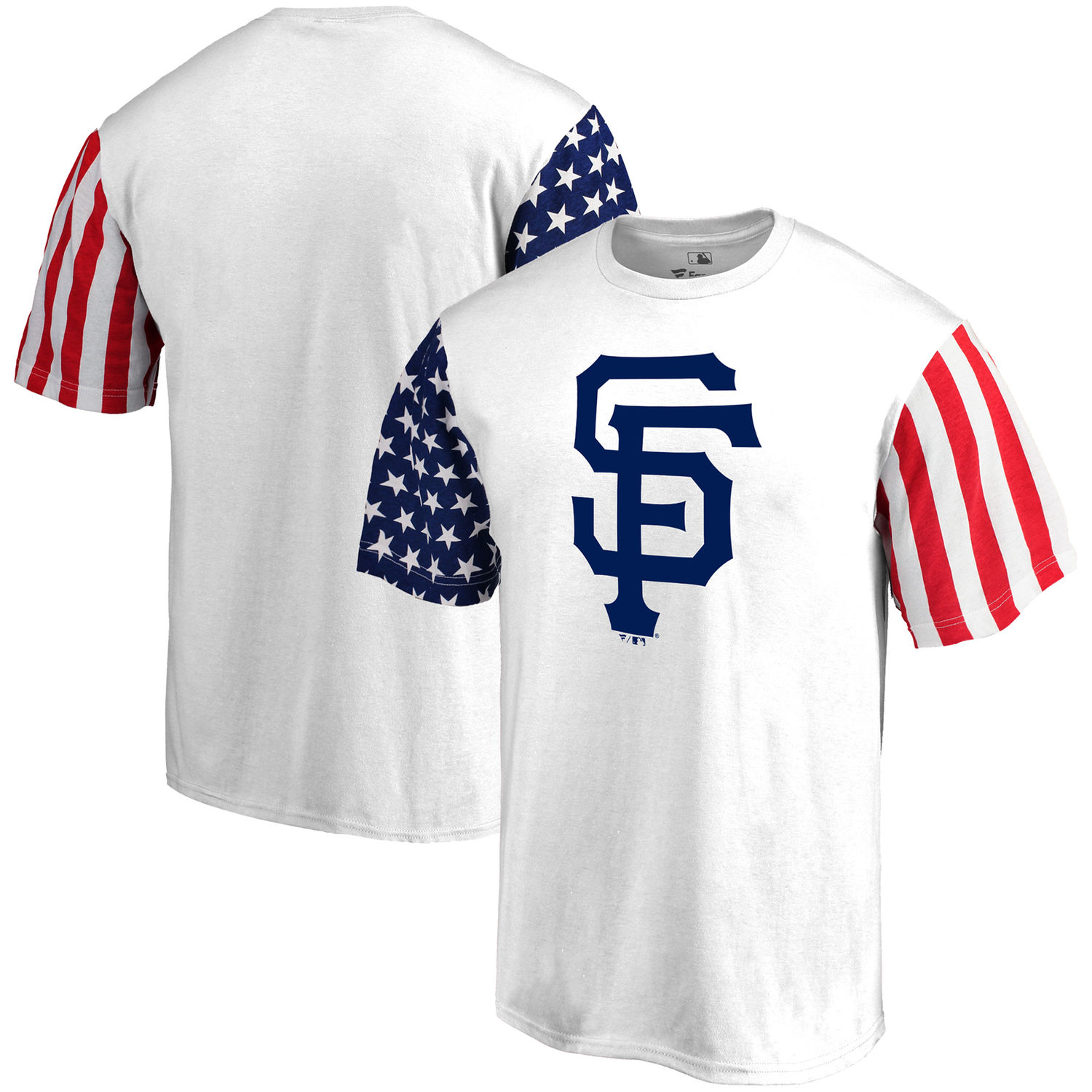 Mens San Francisco Giants Fanatics Branded White Stars & Stripes T-Shirt