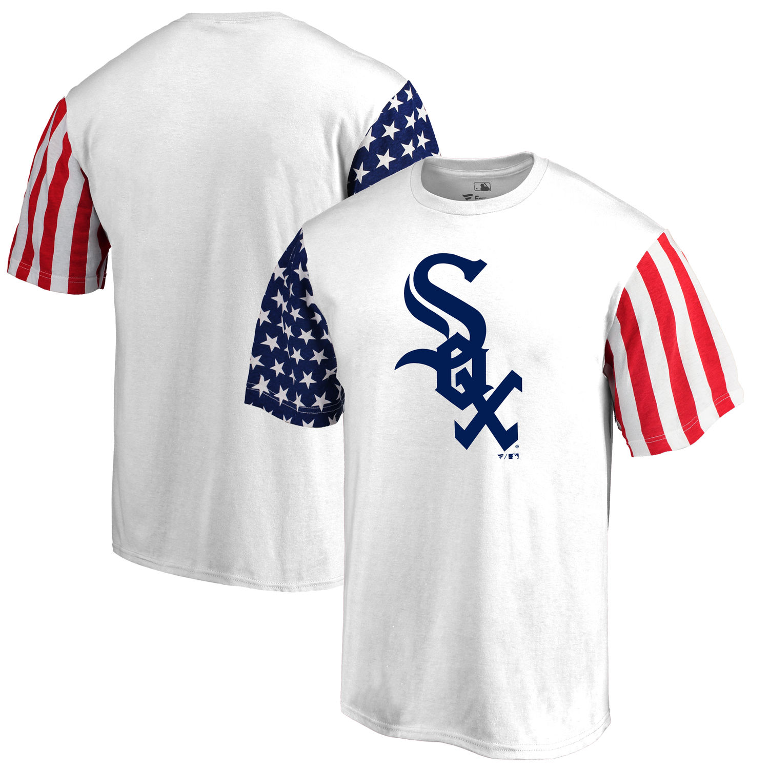 Mens Chicago White Sox Fanatics Branded White Stars & Stripes T-Shirt