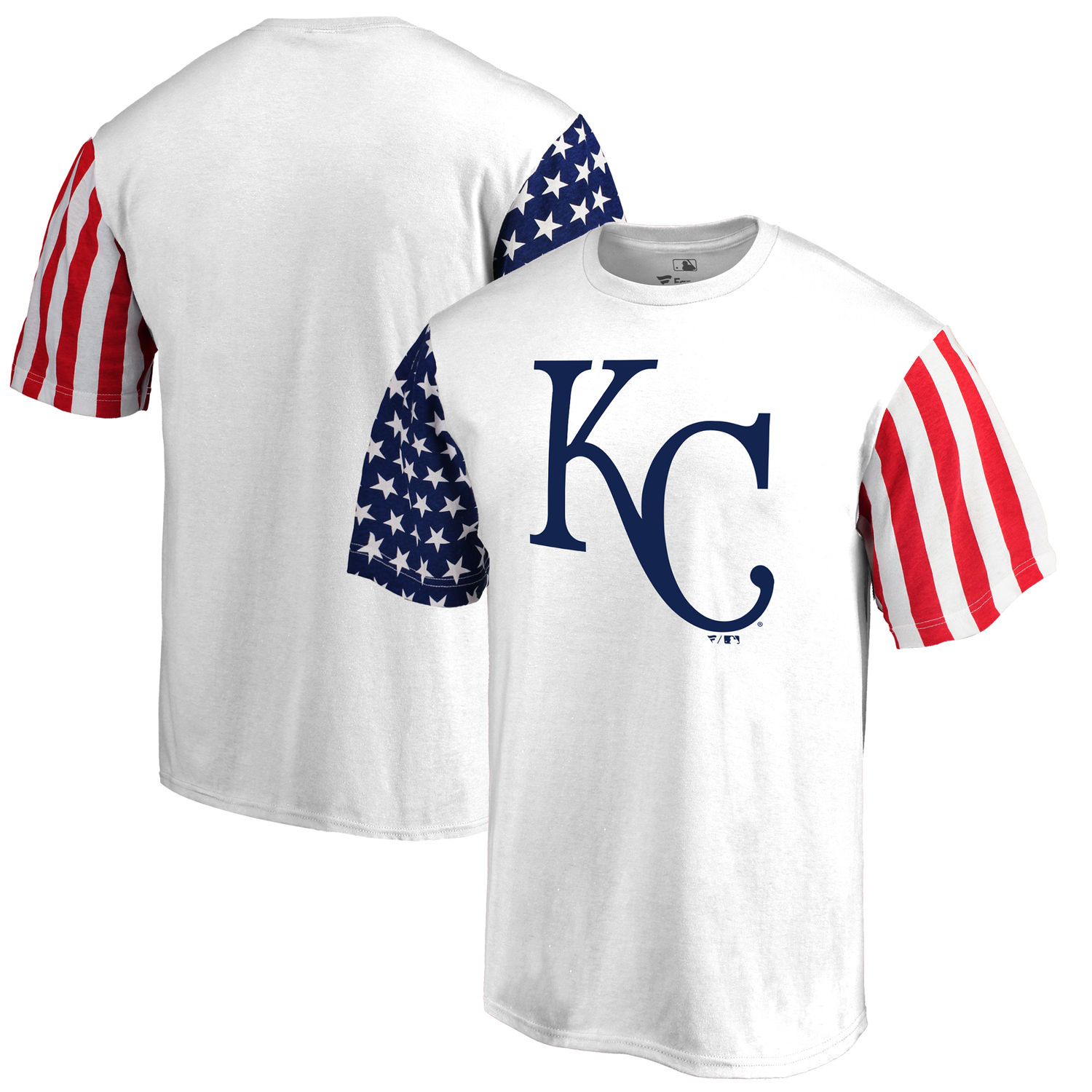 Mens Kansas City Royals Fanatics Branded White Stars & Stripes T-Shirt
