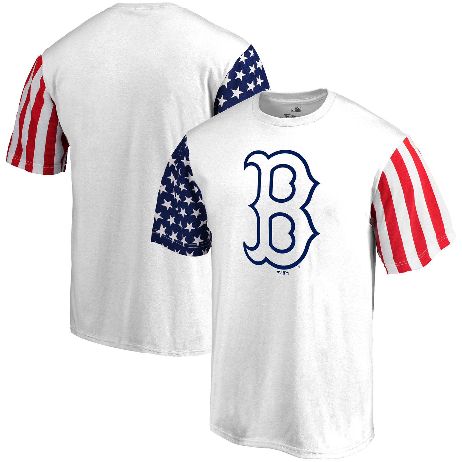 Mens Boston Red Sox Fanatics Branded White Stars & Stripes T-Shirt