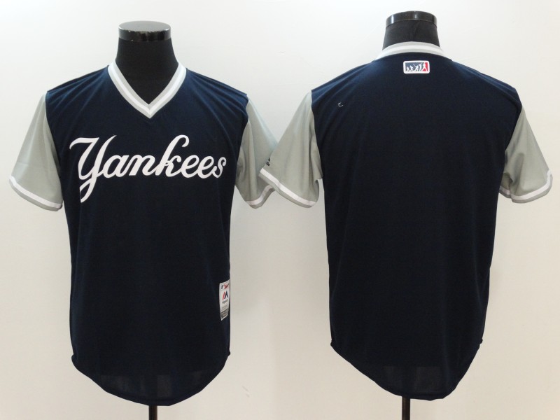 MLB New York Yankees Blank All Rise D.Blue Pullover Jersey