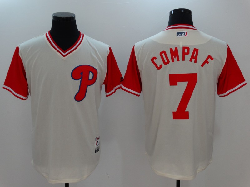 MLB Philadelphia Phillies #7 Compa F All Rise D.Blue Pullover Jersey