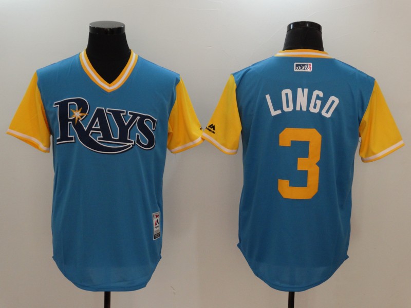 MLB Tampa Bay Rays #3 Longo All Rise Blue Pullover Jersey