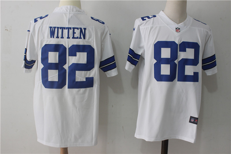 Mens NFL Dallas Cowboys #82 Witten White Vapor Limited Jersey