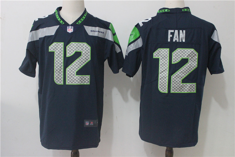 Mens NFL Seattle Seahawks #12 Fan D.Blue Vapor Limited Jersey