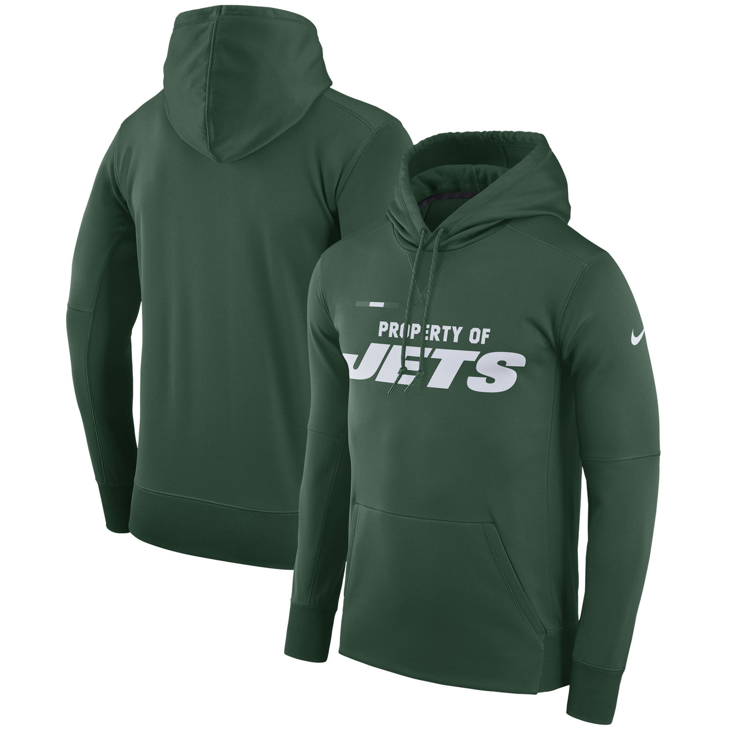 Mens New York Jets Nike Green Sideline Property Of Performance Pullover Hoodie