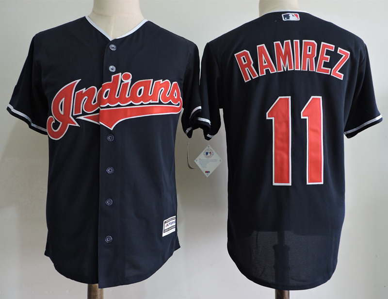 MLB Cleveland Indians #11 Ramirez Blue Game Jersey