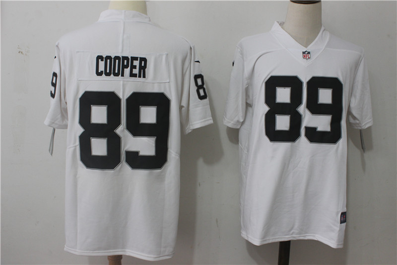 Mens NFL Oakland Raiders #89 Cooper White Vapor Limited Jersey