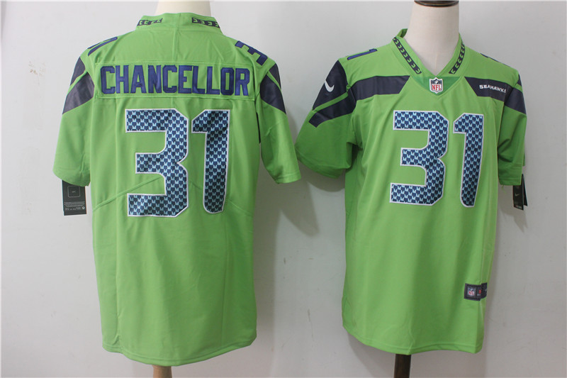 Mens NFL Seattle Seahawks #31 Chancellor Green Vapor Limited Jersey