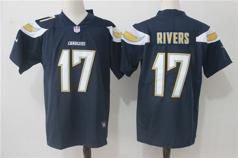 Mens NFL San Diego Chargers #17 Rivers Blue Vapor Limited Jersey