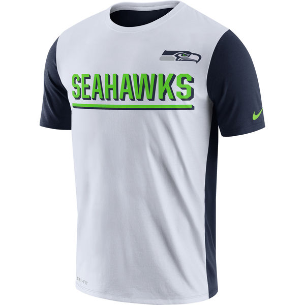 Mens Seattle Seahawks Nike White Champ Drive 2.0 Performance T-Shirt