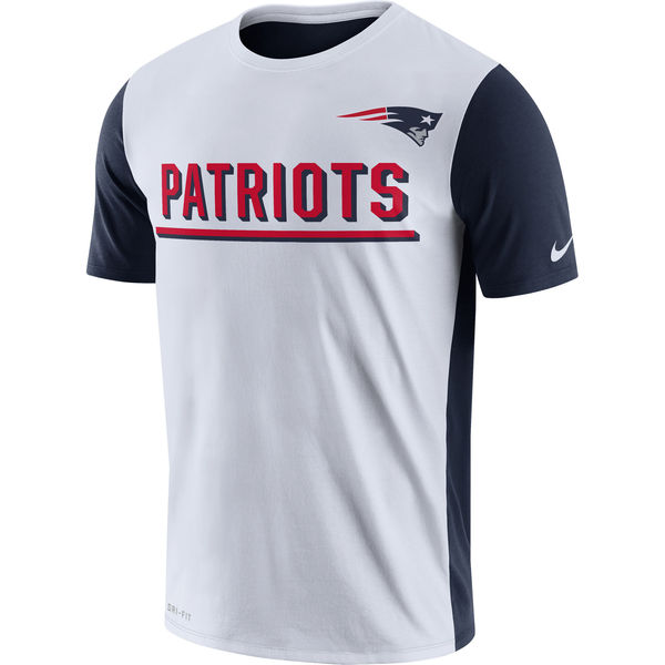 Mens New England Patriots Nike White Champ Drive 2.0 Performance T-Shirt