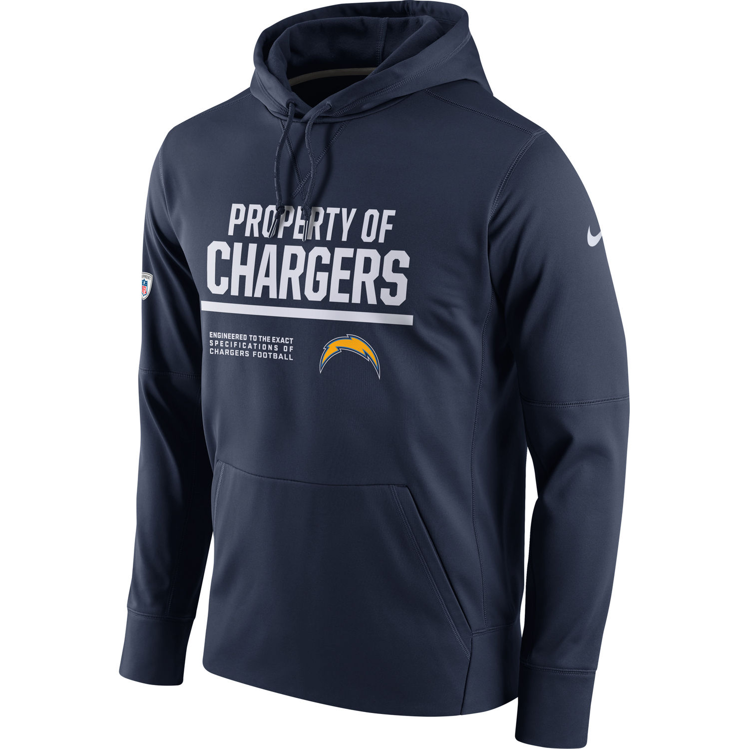 Mens Los Angeles Chargers Nike Navy Circuit Property Of Performance Pullover Hoodie