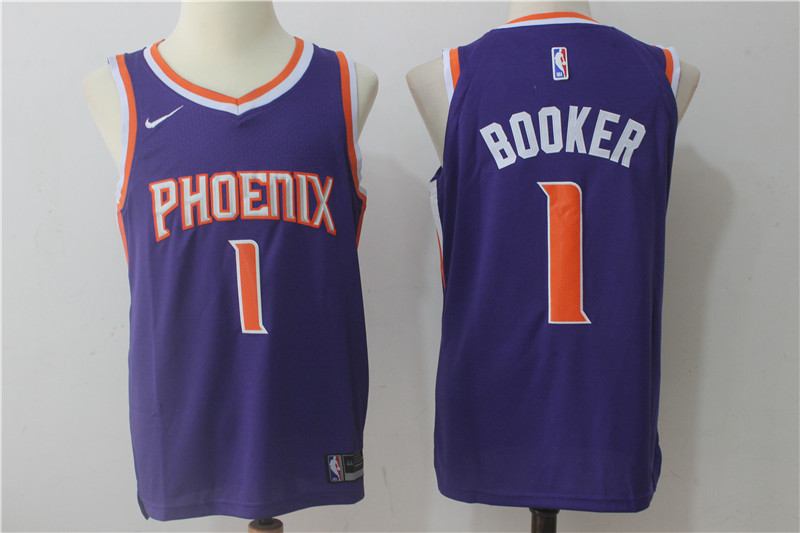 Nike NBA Phoenix Suns #1 Booker Purple Jersey