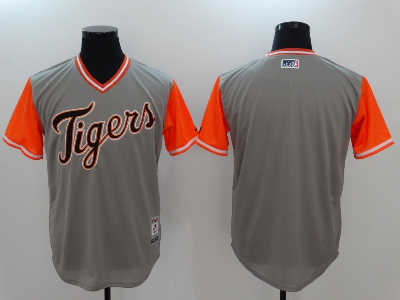 MLB Detroit Tigers Blank Grey Pullover Jersey