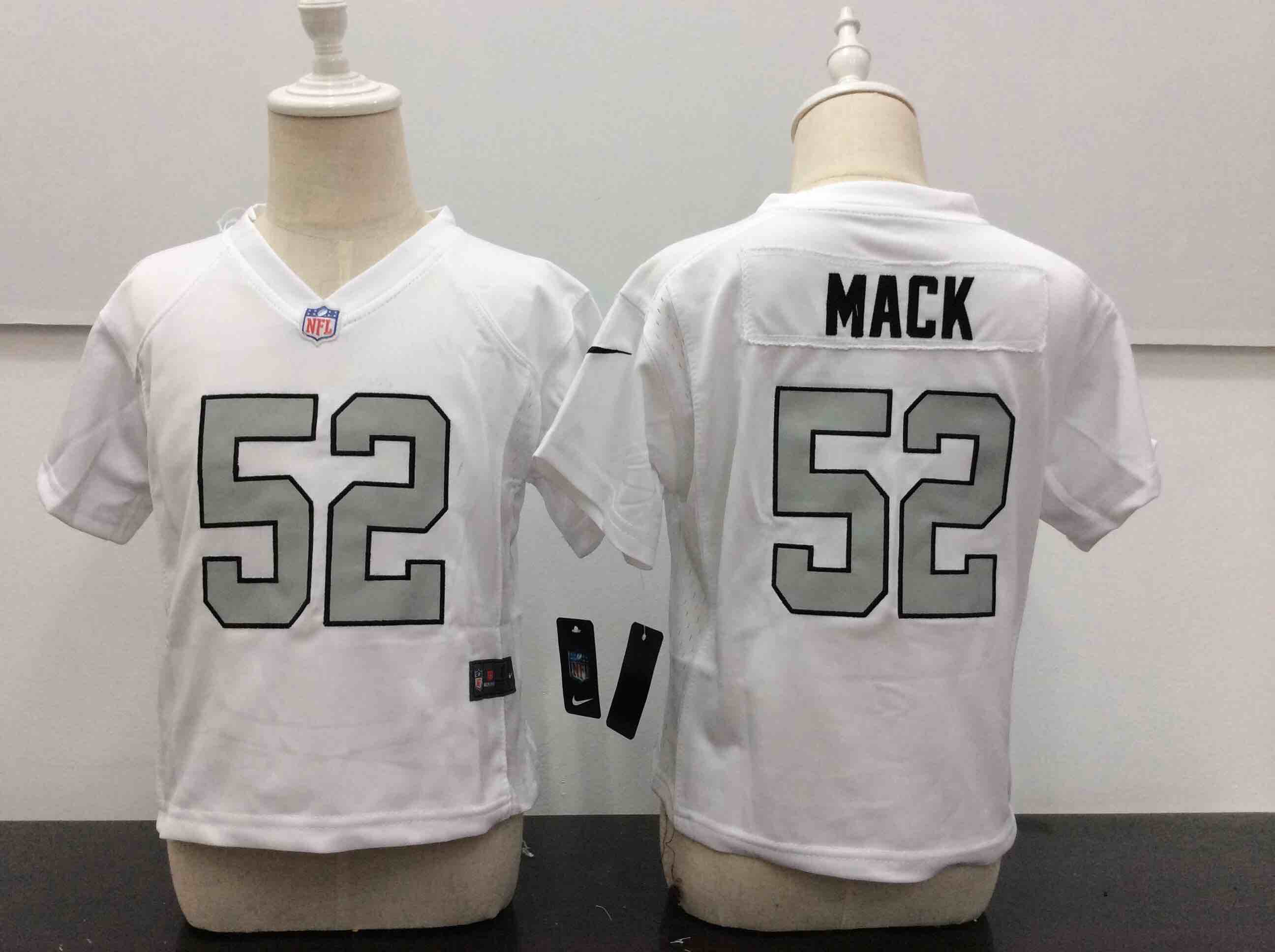 Kids NFL Oakland Raiders #52 Mack Color Rush Jersey 2-4T