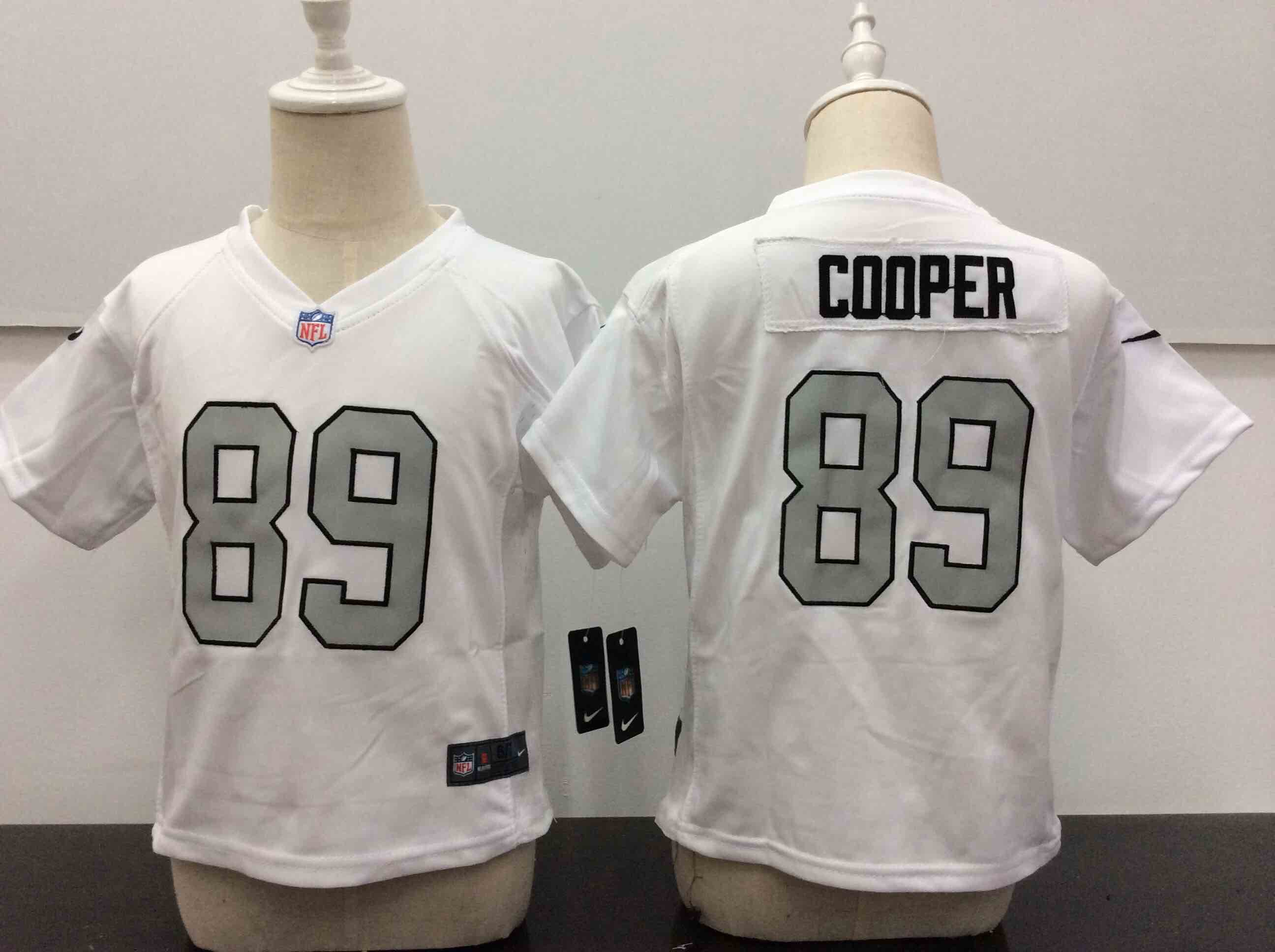 Kids NFL Oakland Raiders #89 Cooper Color Rush White Jersey 2-4T