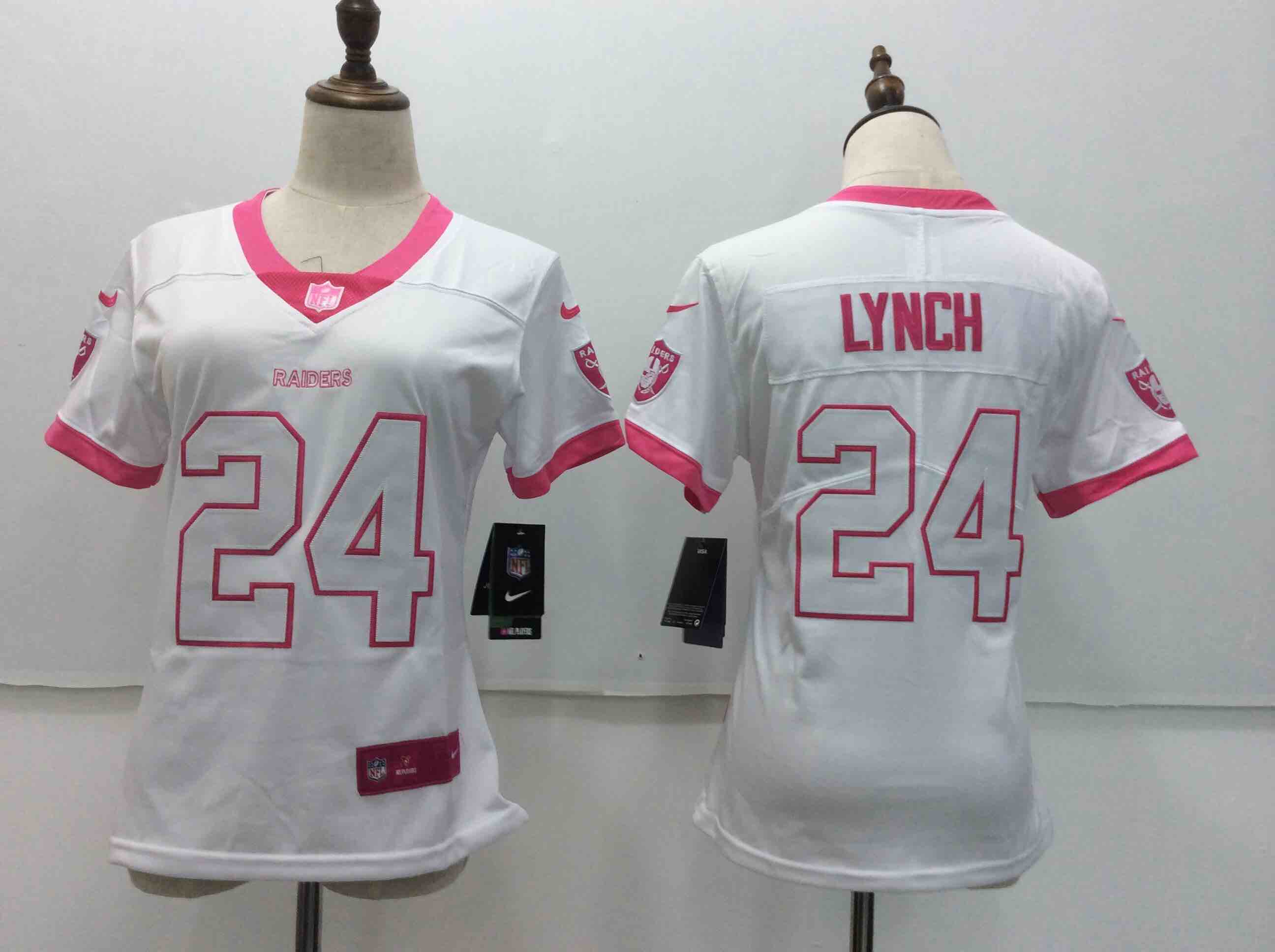Womens Oakland Raiders #24 Lynch White Limited New Jersey