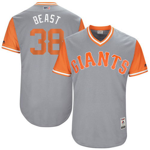 MLB San Francisco Giants #35 Beast All Rise Grey Pullover Jersey