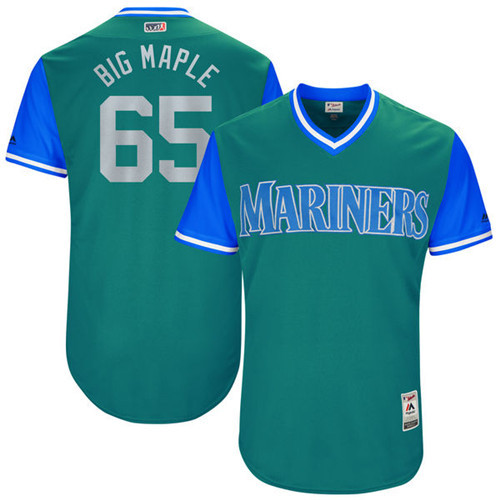 MLB Seattle Mariners #65 Big Maple All Rise Green Pullover Jersey