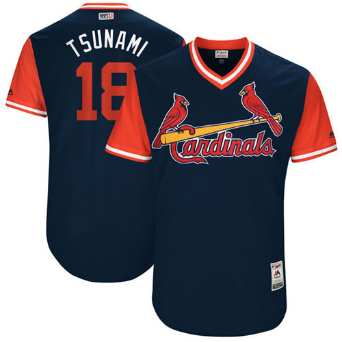 MLB St.Louis Cardinals #18 Tsunami All Rise Grey Pullover New Jersey