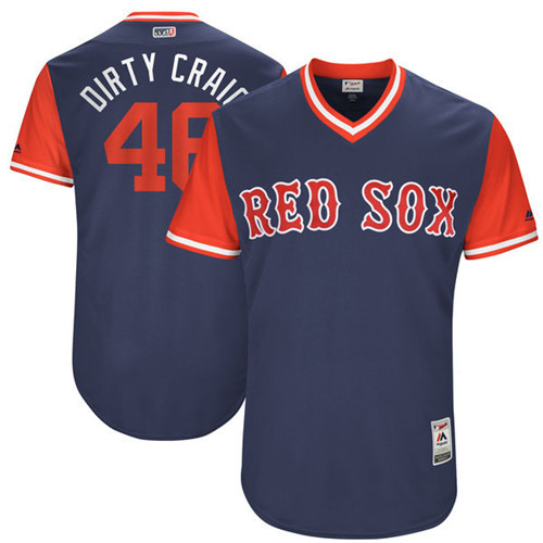 MLB Boston Red Sox #46 Dirty Cario All Rise D.Blue Pullover New Jersey