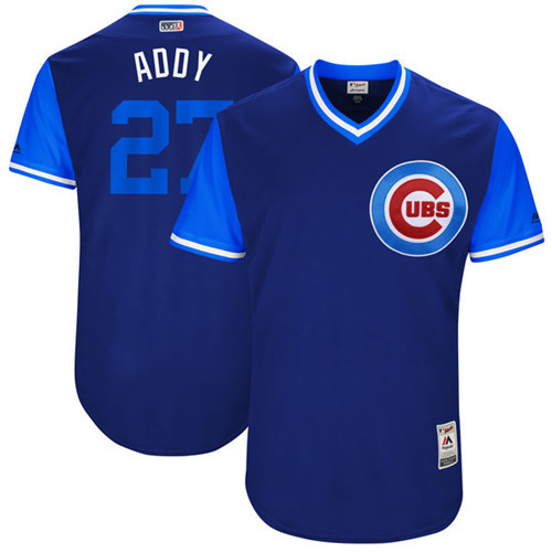 MLB Chicago Cubs #27 Addy All Rise D.Blue Pullover New Jersey