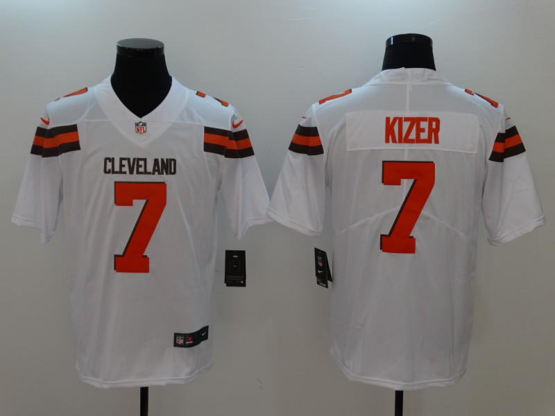NFL Cleveland Browns #7 Kizer White Vapor Limited Jersey