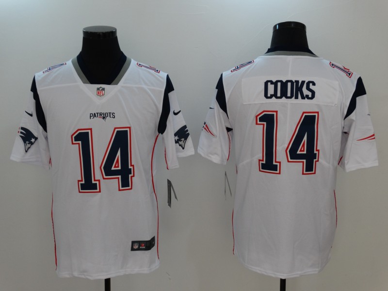 NFL New England Patriots #14 Cooks Vapor Limited White Jersey